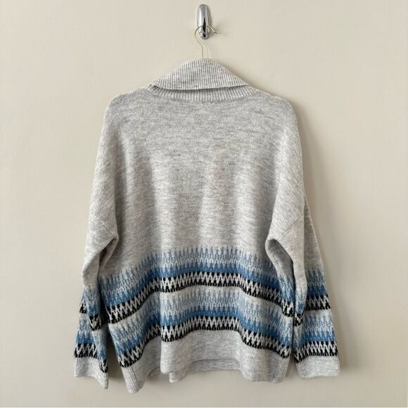 Northern Reflection-Fair Isle Cowl Neck Extra Soft Sweater - Picture 2 of 8